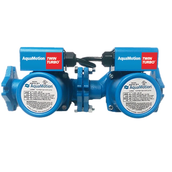Cast Iron Heating Pump, 2 Am10, Pumps Bolted Together & Wired To Speed 2